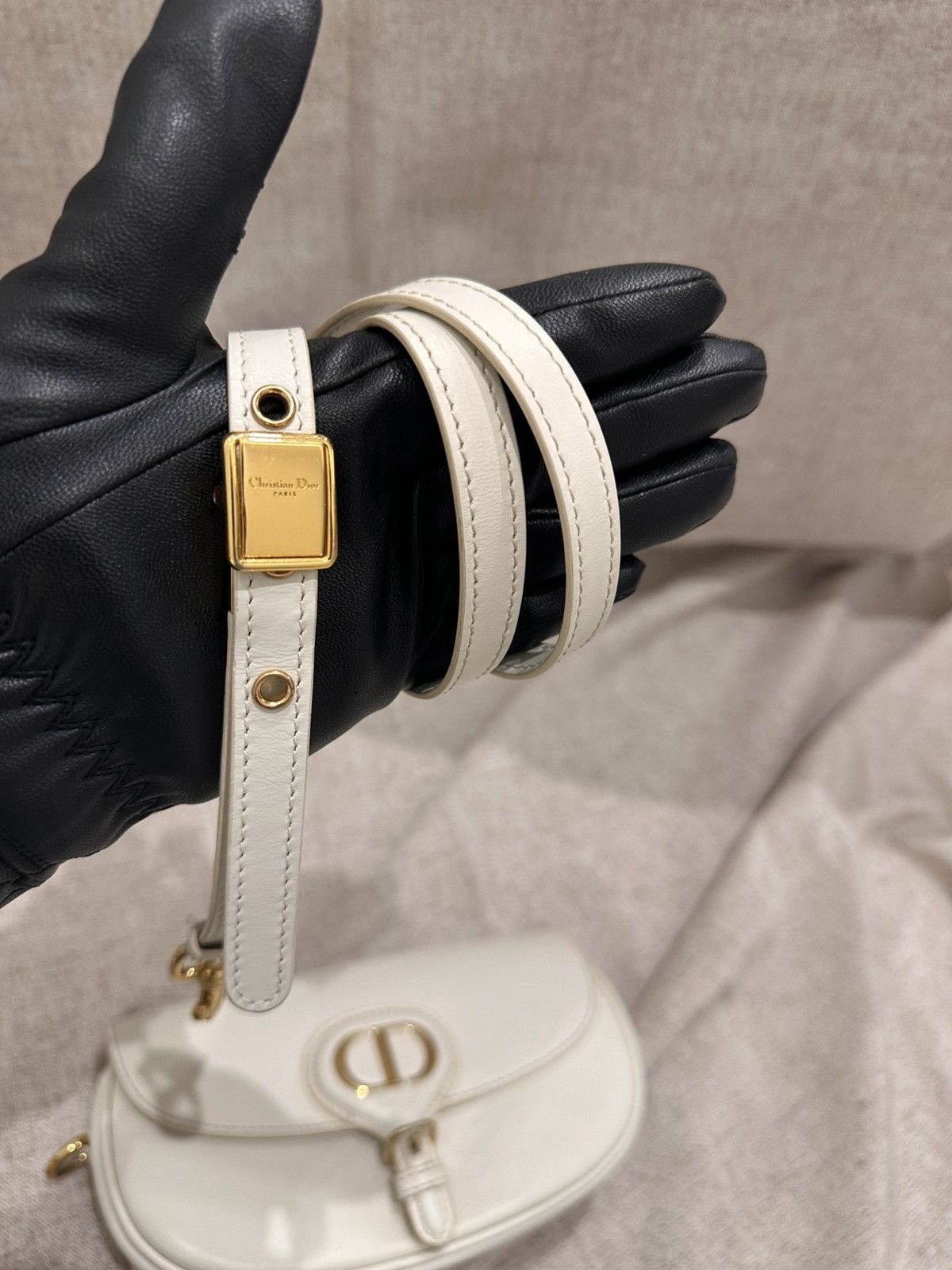 Christian Dior Monsieur Christian Dior Bobby East-West Bag - Latte Box Calfskin Size ONE SIZE - 9 Thumbnail
