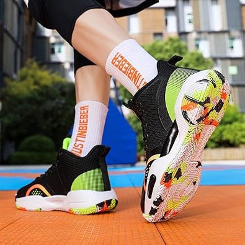 Other Beita Mens Size 8 Black Neon High Top Basketball Shoes Size US 8 / EU 41 - 6 Thumbnail