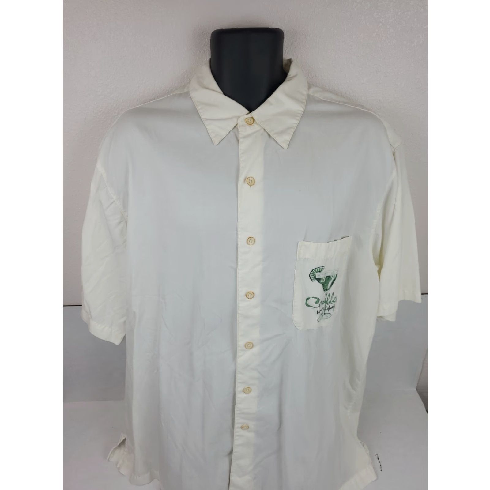 Vintage Caribbean Shirt Hawaiian Pineapple Creme Button-Up Short Sleeve Men's XL Size Size US XL / EU 56 / 4 - 5 Thumbnail