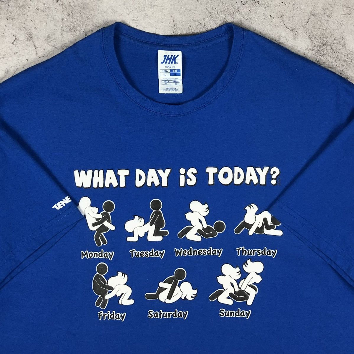 Vintage Sex Positions Graphic Adult Joke Tee Size US L / EU 52-54 / 3 - 5 Thumbnail