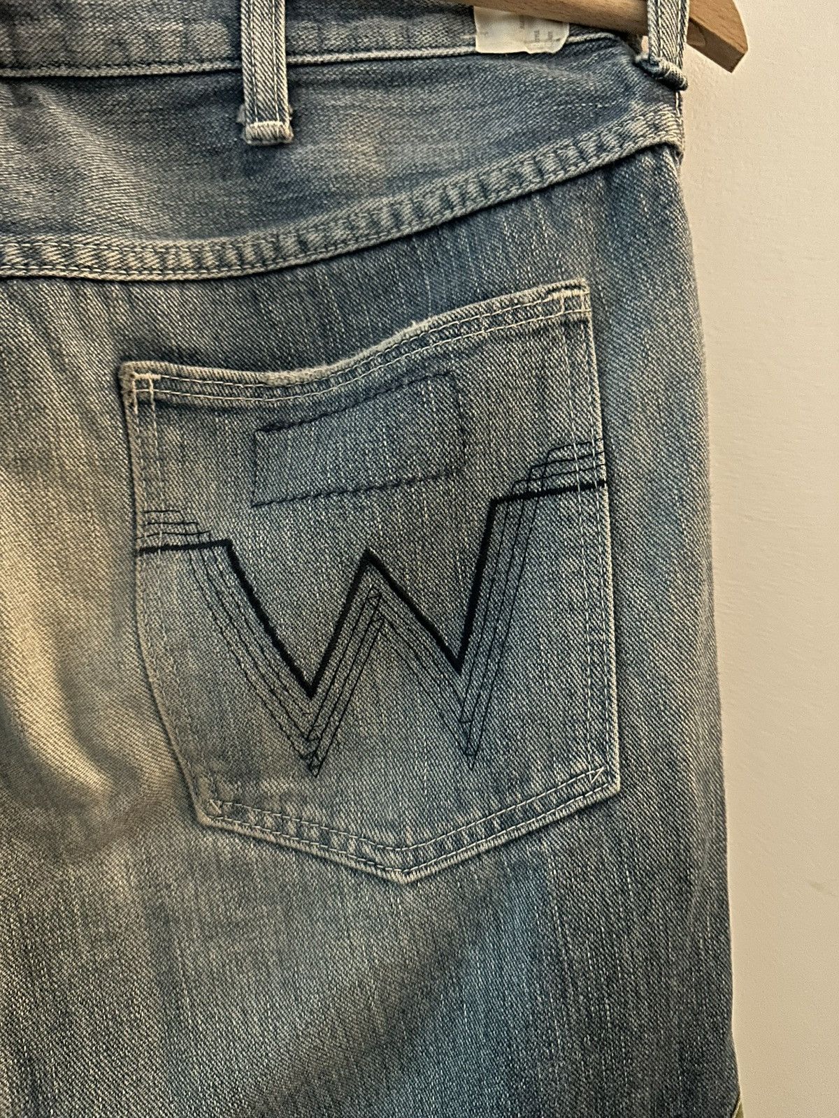 N.Hoolywood N.HOOLYWOOD × Wrangler collab patchwork washed bootcut jeans Size US 31 - 3 Thumbnail