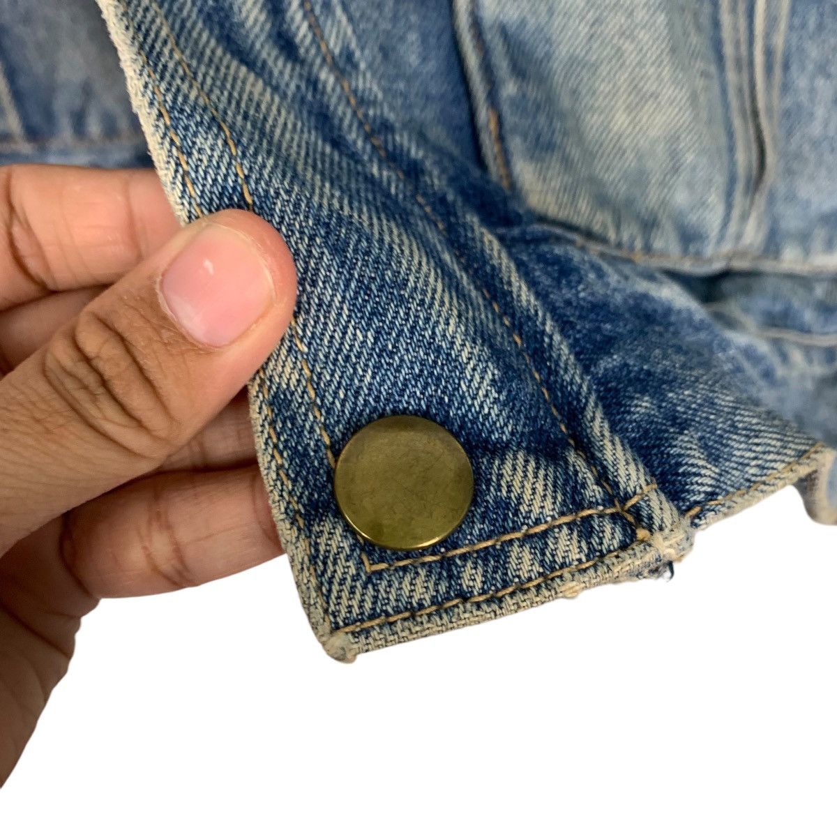 Japan Rags Vintage 90's GRANCISCO Washed Blue Denim Jacket #2733-C123 Size US L / EU 52-54 / 3 - 14 Thumbnail