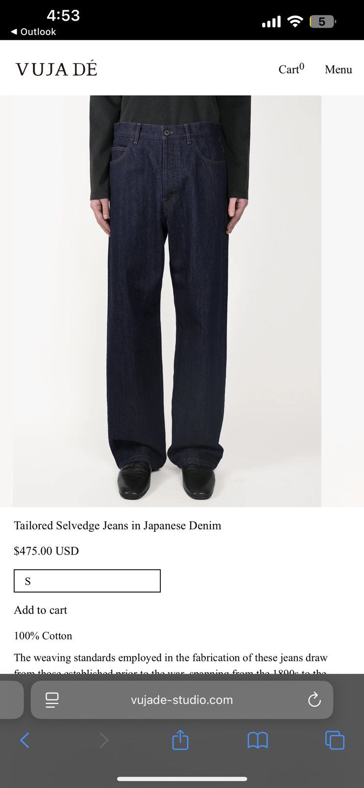 Vuja De Vuja De - Tailored Selvedge Jeans | Grailed
