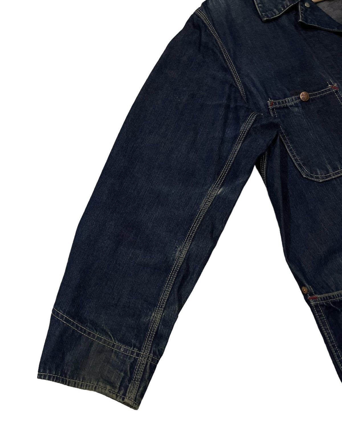 Blue Blue Japan Vintage Blue Blue Japan Arigato Denim Chore Jacket Size US S / EU 44-46 / 1 - 8 Thumbnail