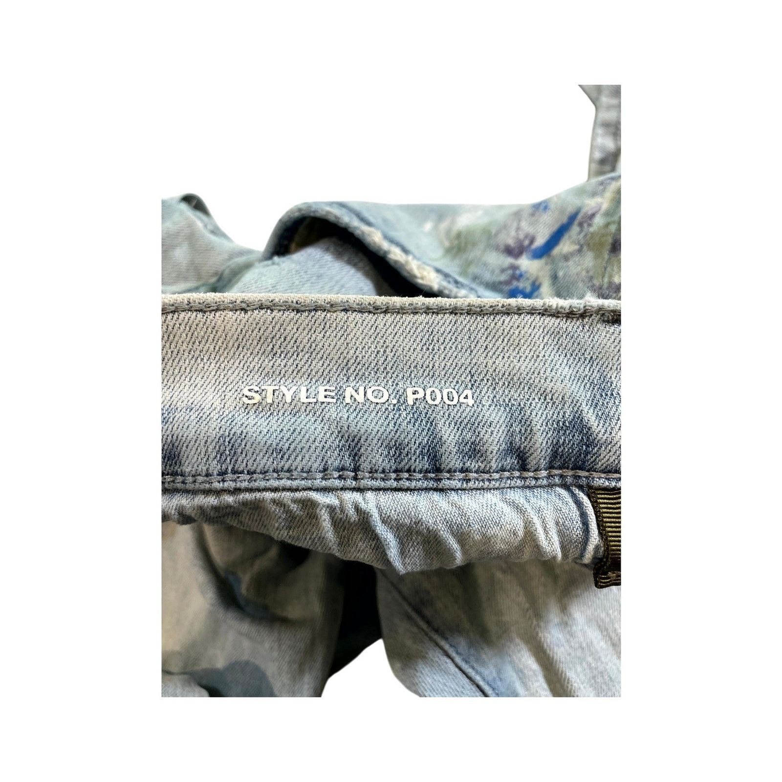 Purple Brand Purple Brand Splatter Light Wash Jeans Size US 31 - 6 Thumbnail