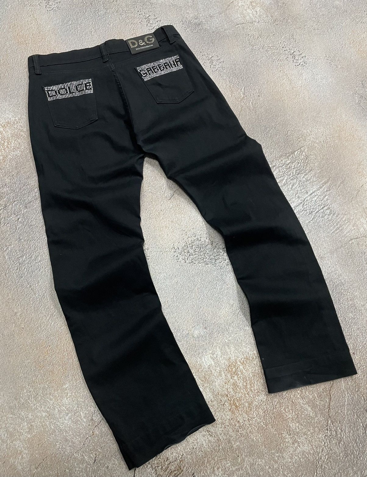 Dolce & Gabbana Vintage Dolce&Gabbana Big Logo Black Pants Size US 34 / EU 50 - 1 Thumbnail