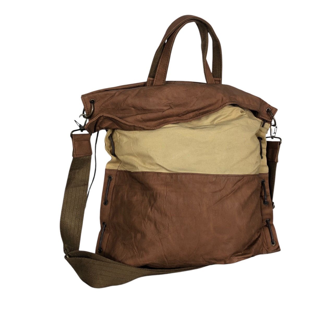 Japanese Brand × Vintage 📌Anti Forme Design Patchwork Bag Rich Brown Kapital Japan Size ONE SIZE - 6 Thumbnail