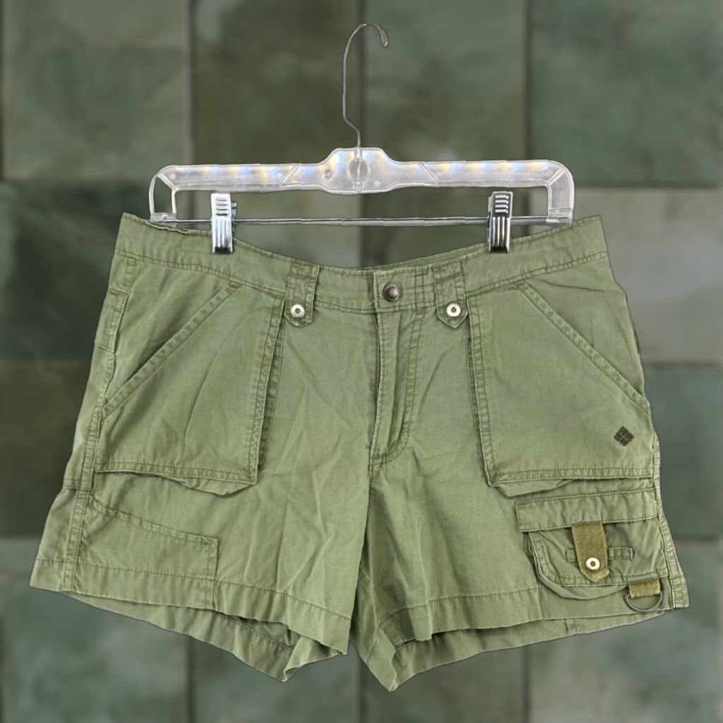 Vintage Columbia Womens Vertex 32 Green Ripstop Extra Large XL Hiking Shorts Size 32" / US 10 / IT 46 - 1 Thumbnail