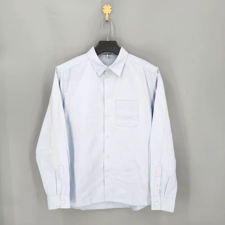 Loewe loewe Solid color long-sleeved shirt with embossed logo on Size US L / EU 52-54 / 3 - 1 Thumbnail
