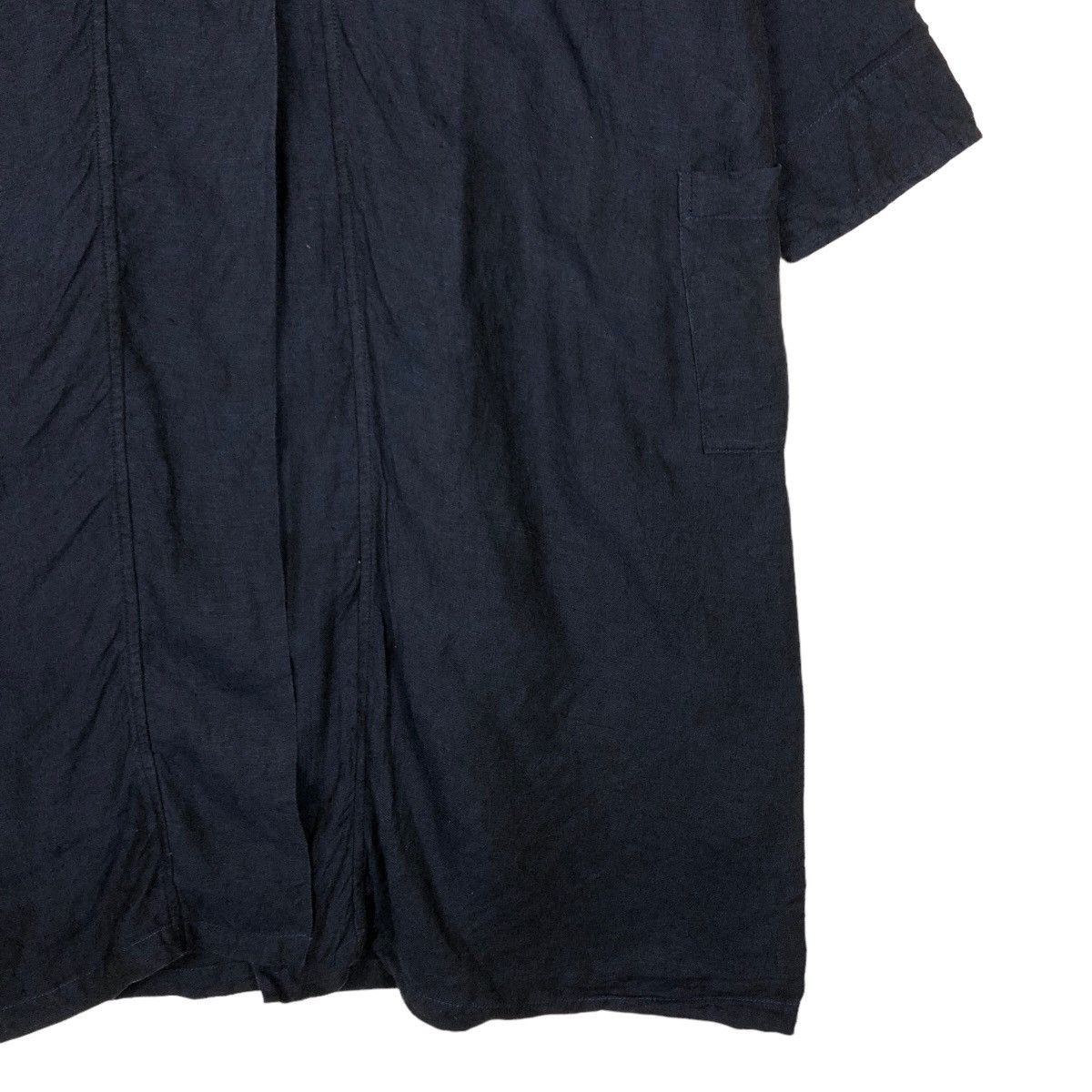 Issey Miyake 🔥Rich Black Long Jacket Double Breast Inspire Issey Miyake Size US M / EU 48-50 / 2 - 5 Thumbnail