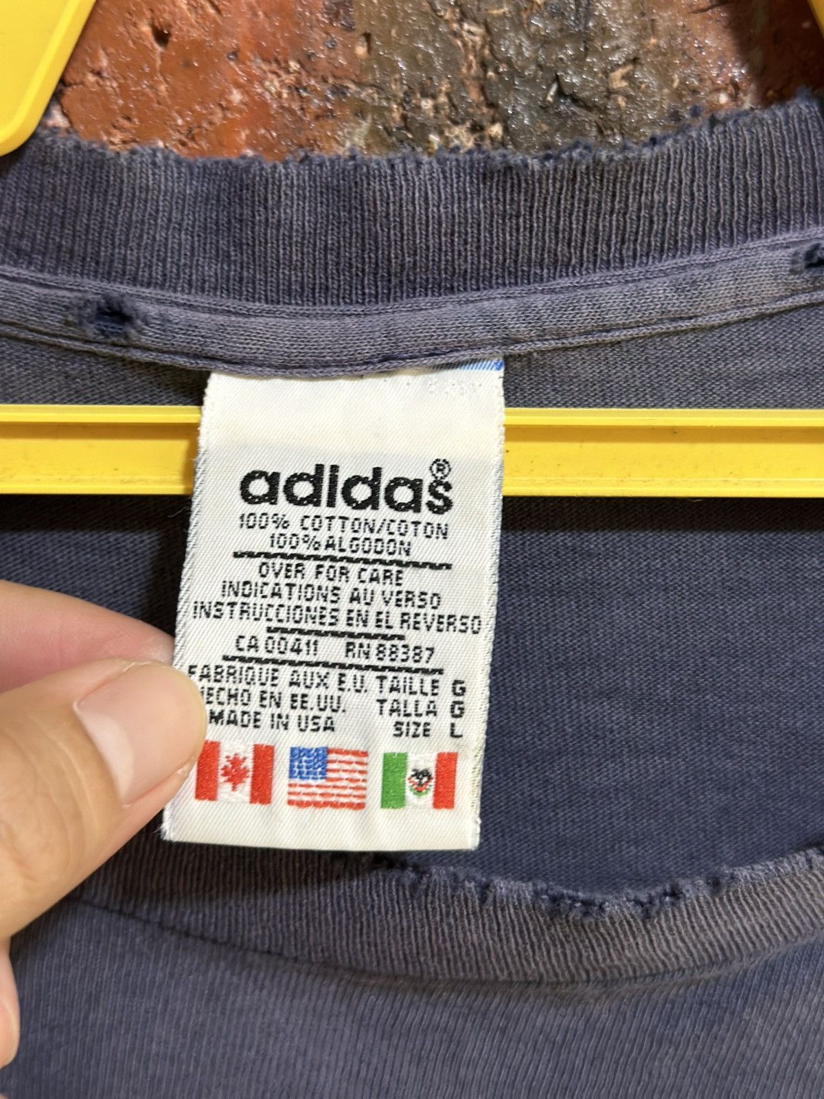 Adidas Thrashed Vintage Adidas Big Logo Distressed Grunge Tee Size US XL / EU 56 / 4 - 4 Thumbnail