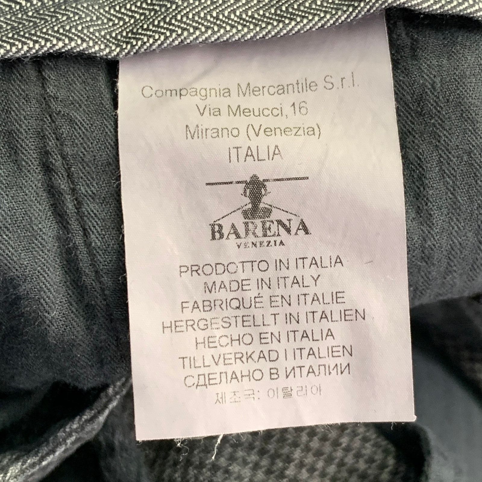 Barena BARENA Grey Black Houndstooth Cotton Cuffed Dress Pants Size US 35 - 6 Thumbnail