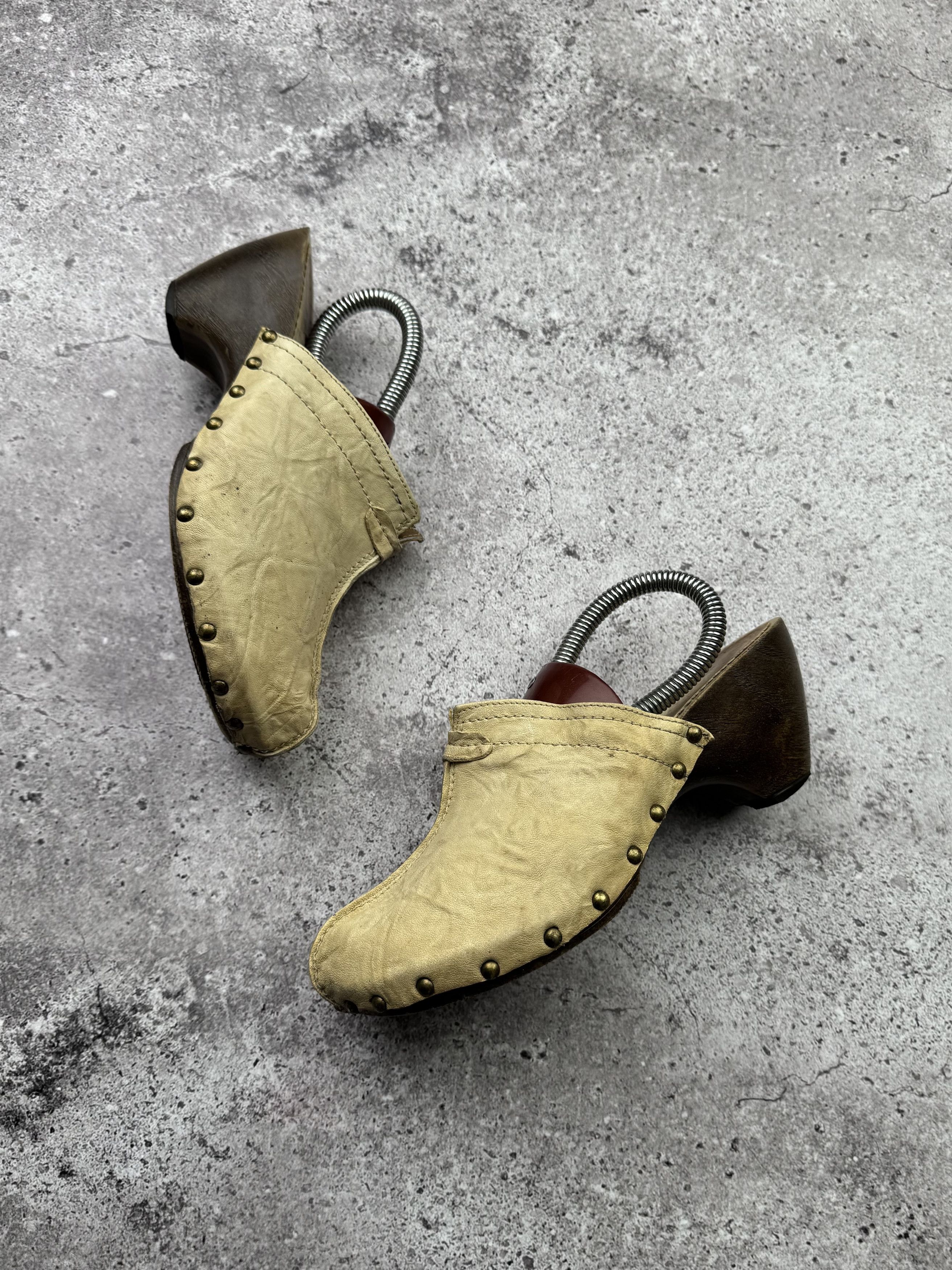 If Six Was Nine Vintage Leather Clog C622(V215) Size US 8 / IT 38 - 1 Thumbnail