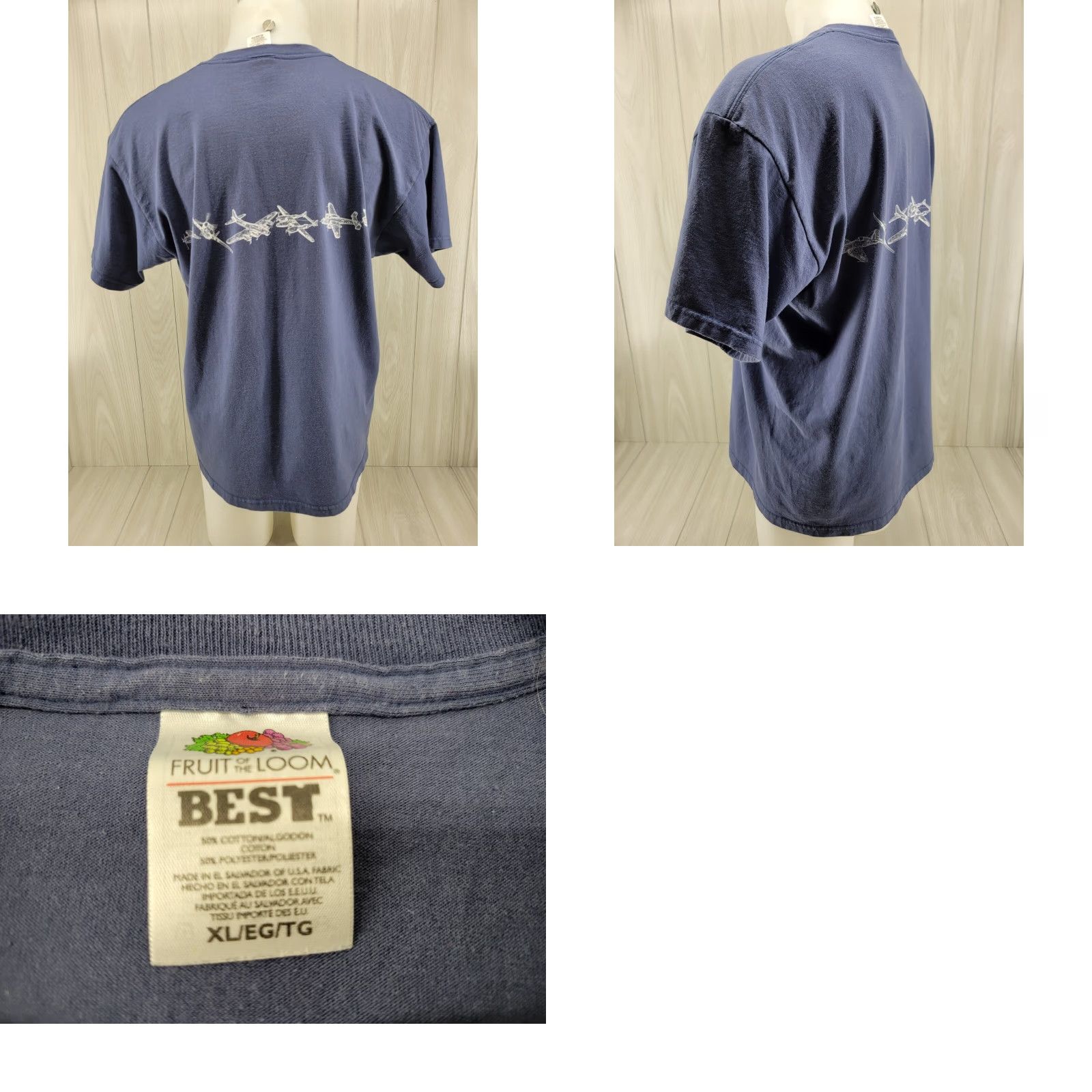 Vintage VINTAGE OshKosh Wisconsin Airplane T-Shirt XL Blue Mens Size US XL / EU 56 / 4 - 8 Thumbnail