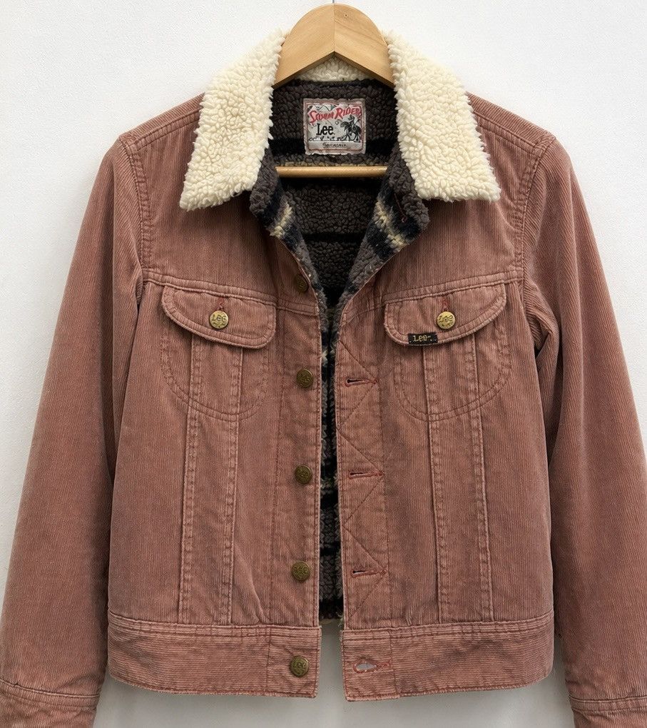 Lee VTG Lee Storm Rider Corduroy Sherpa Jacket Western Workwear Size M / US 6-8 / IT 42-44 - 4 Thumbnail