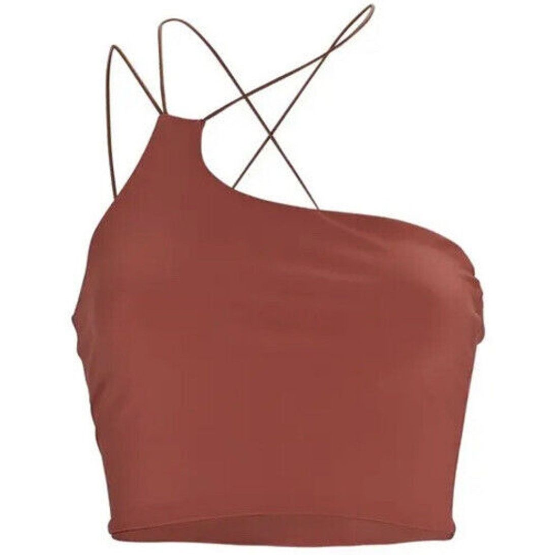 Other Alix NYC Rust Avon Asymmetrical Neckline One-Shoulder Crop S Size S / US 4 / IT 40 - 1 Thumbnail
