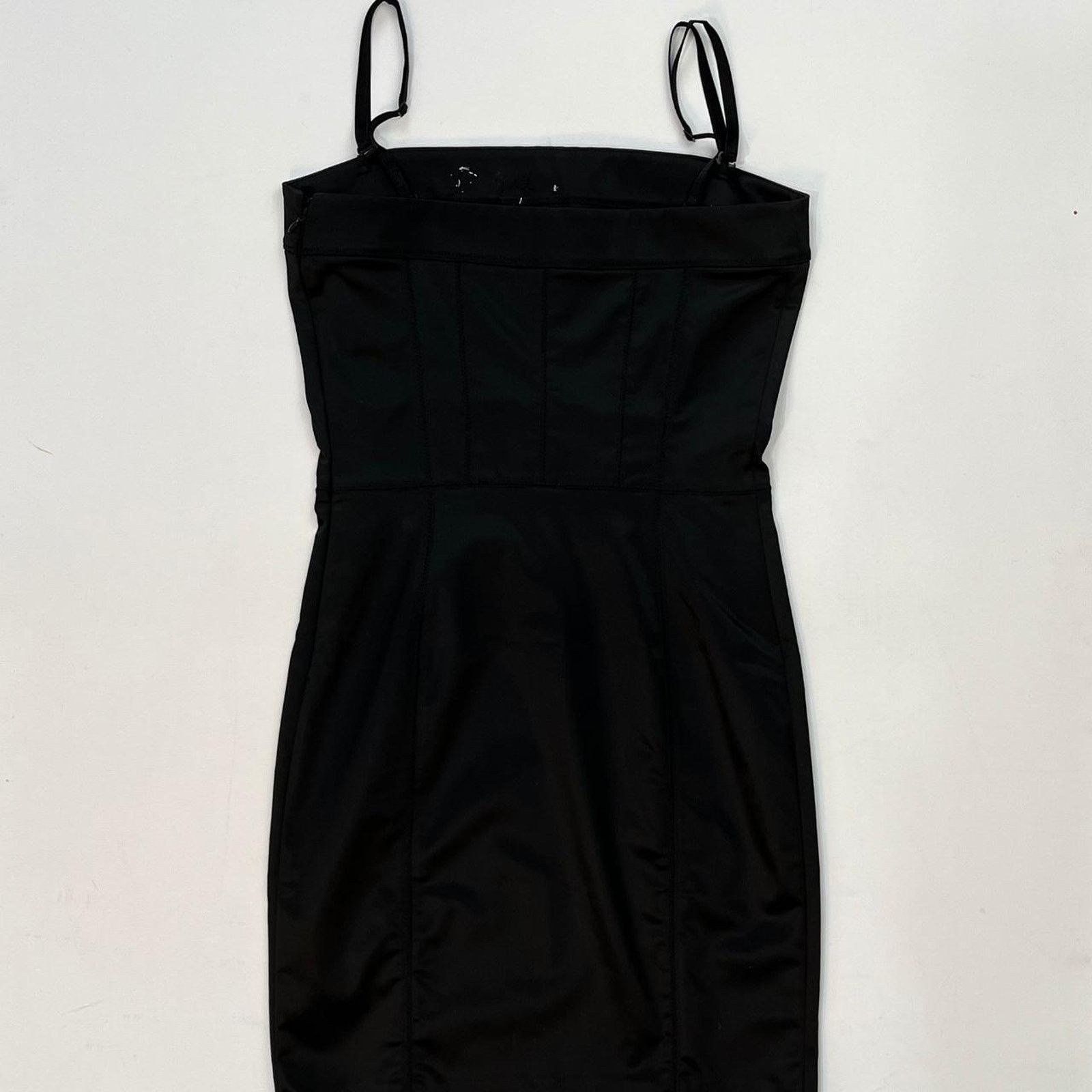 John Galliano Galliano black satin mini dress Size M / US 6-8 / IT 42-44 - 4 Thumbnail