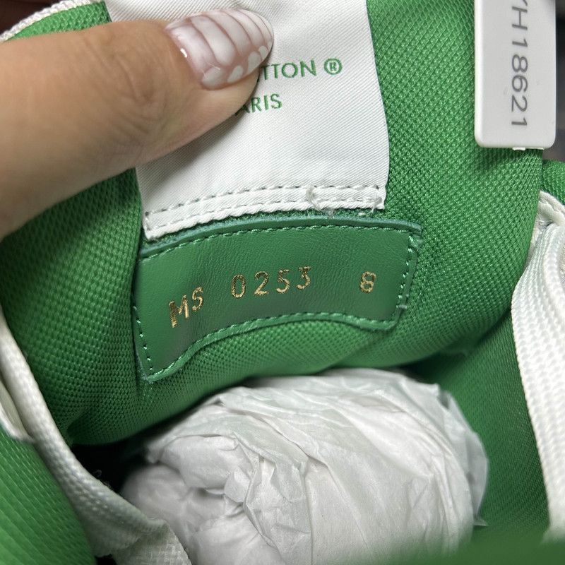 Louis Vuitton Louis Vuitton Trainer Low Top Sneakers in White Green -2508 Size US 8.5 / EU 41-42 - 5 Thumbnail