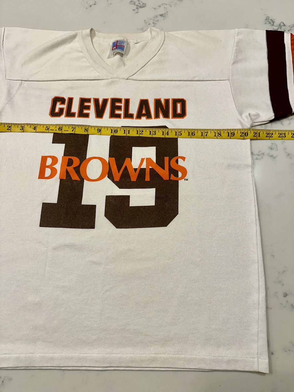 NFL × Vintage Vintage 1980s Cleveland Browns Jersey T-Shirt Size Large USA Size US L / EU 52-54 / 3 - 6 Thumbnail
