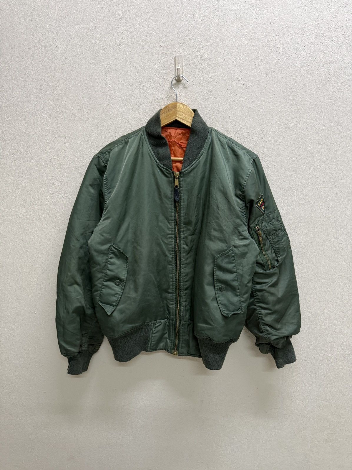 Vintage Air Force MA-1 Flight Jacket GSDF JPN patches on the sleeve Size US M / EU 48-50 / 2 - 21 Thumbnail