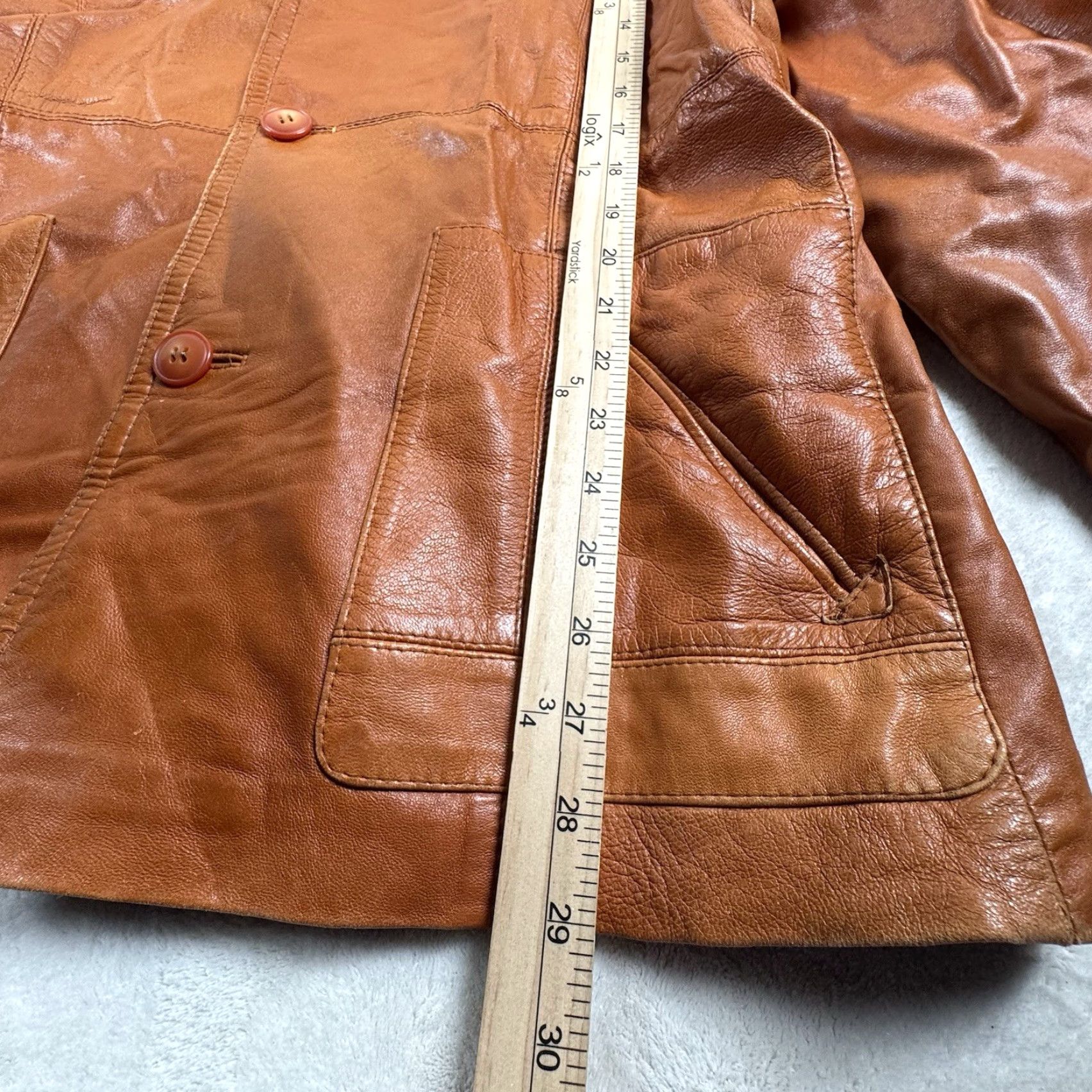 Vintage VINTAGE Goya De Espan'a Leather Jacket Hipster Light Brown 42 Size US XS / EU 42 / 0 - 6 Thumbnail
