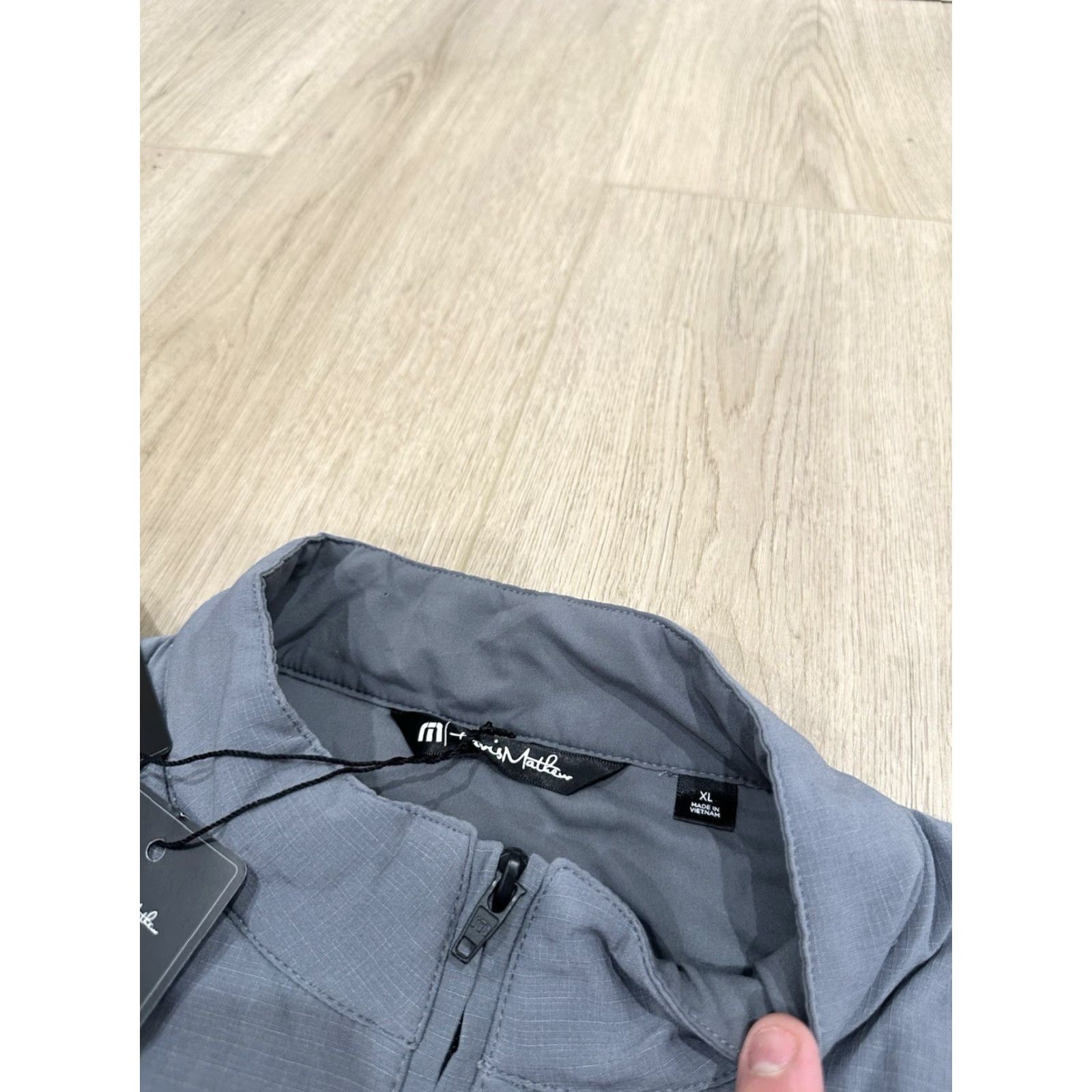 TravisMathew TravisMathew Vest XL Gray Cold Bay Quilted Full Zip Insulated Golf Mens Size US XL / EU 56 / 4 - 7 Thumbnail