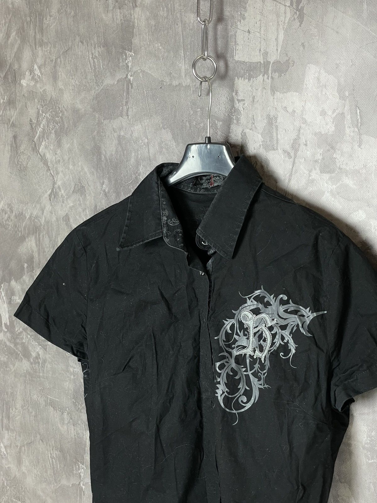 Vintage Y2K Affliction Womens Grunge Rhinestone Button Up Shirt Size M / US 6-8 / IT 42-44 - 8 Thumbnail