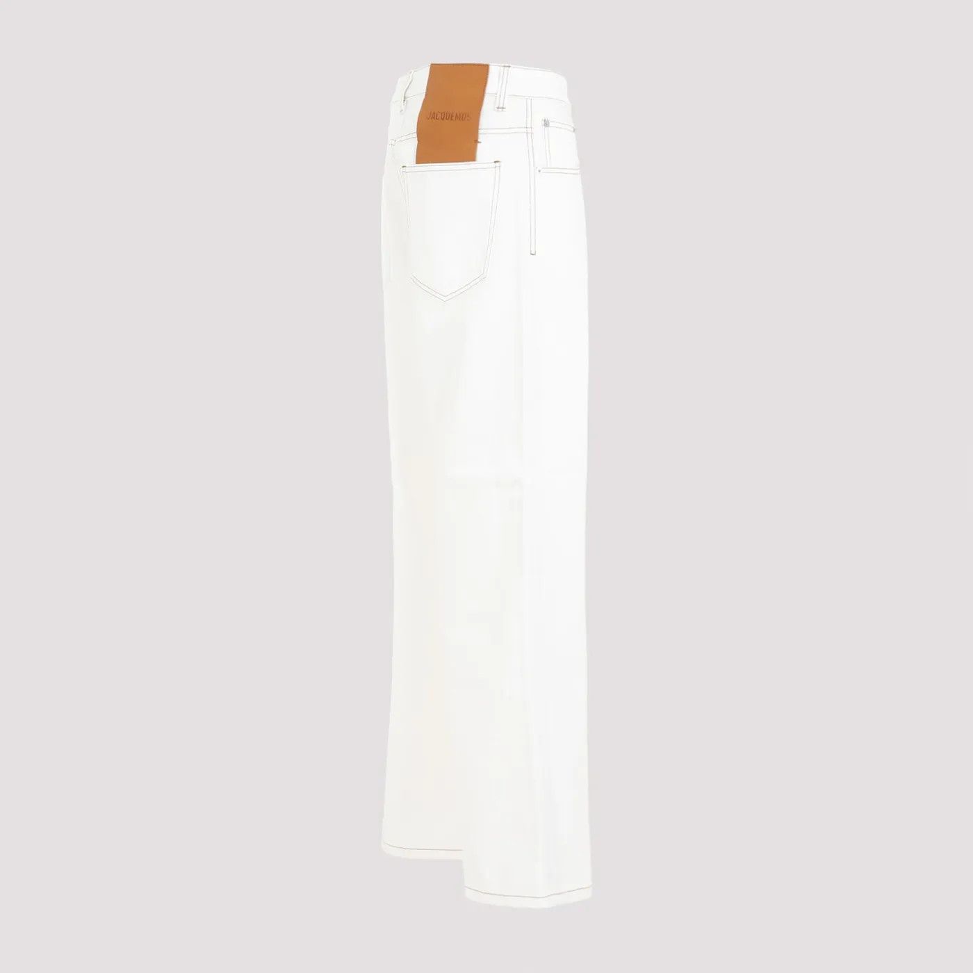 Jacquemus o1s22i1n1024 Large Nimes Jeans in White Size US 31 - 3 Thumbnail