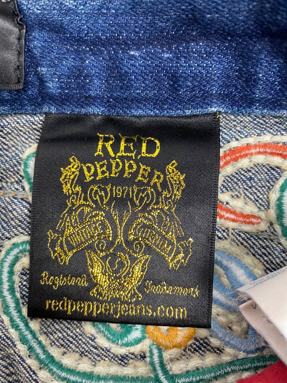 Ed Hardy red pepper x ed hardy bootcut flare denim nice design Size 32" / US 10 / IT 46 - 14 Thumbnail