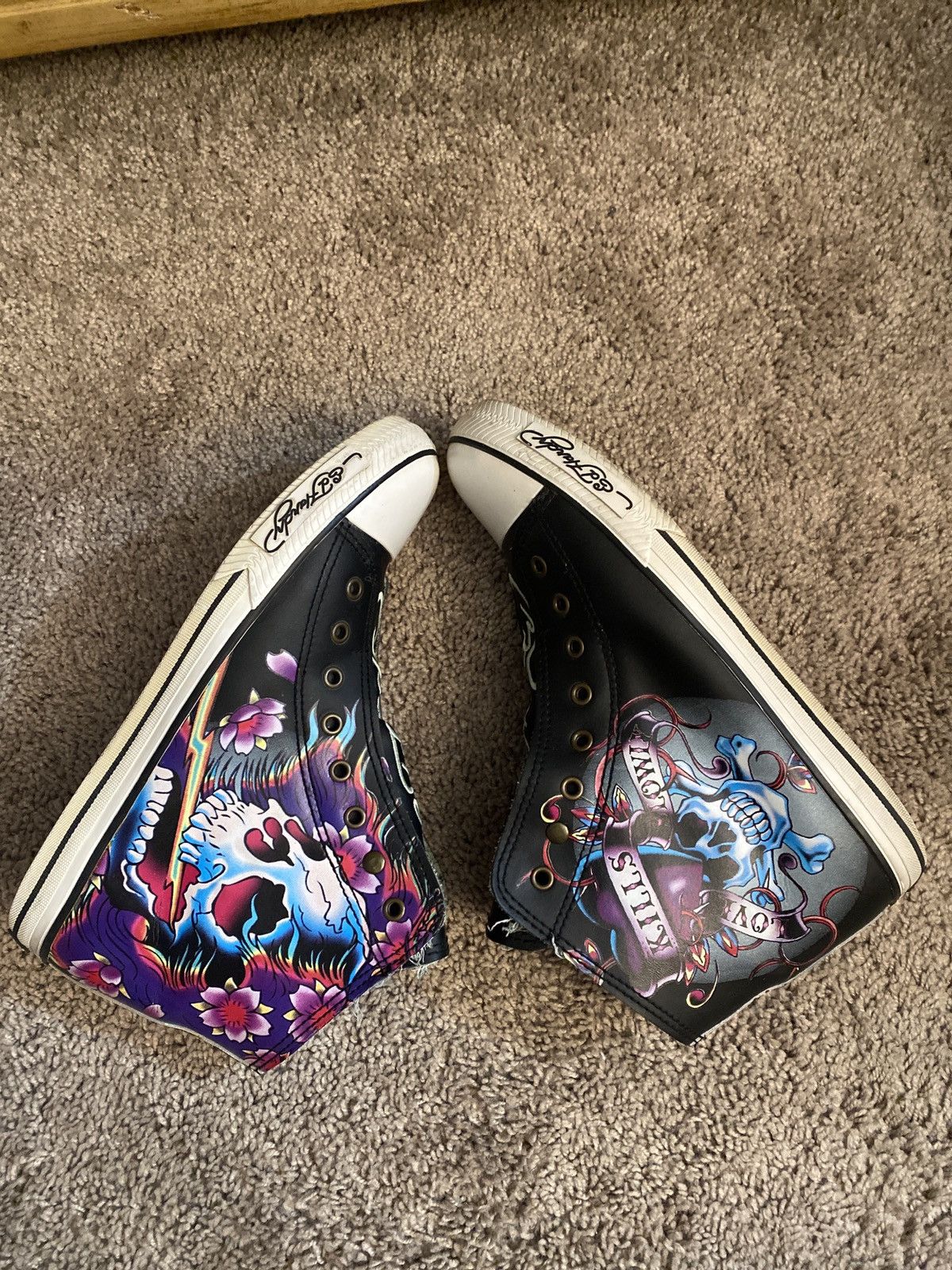 Ed Hardy Rare!Vintage Y2K Ed Hardy Hi top Sneakers size 11 Size US 11 / EU 44 - 19 Thumbnail