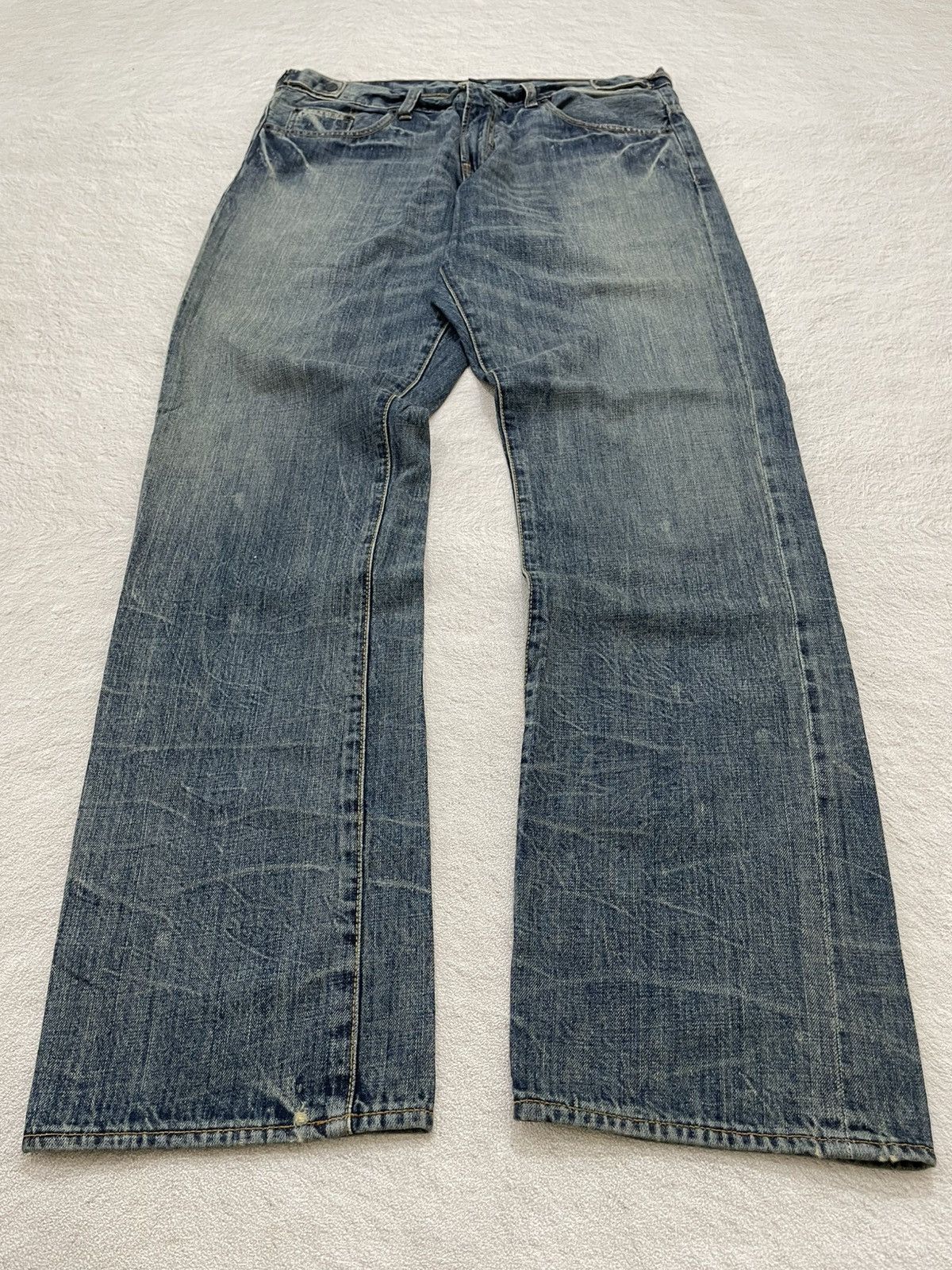 Le Grande Bleu (L.G.B.) Zara Vintage Mudwash Denim Y2K Size US 34 / EU 50 - 1 Thumbnail