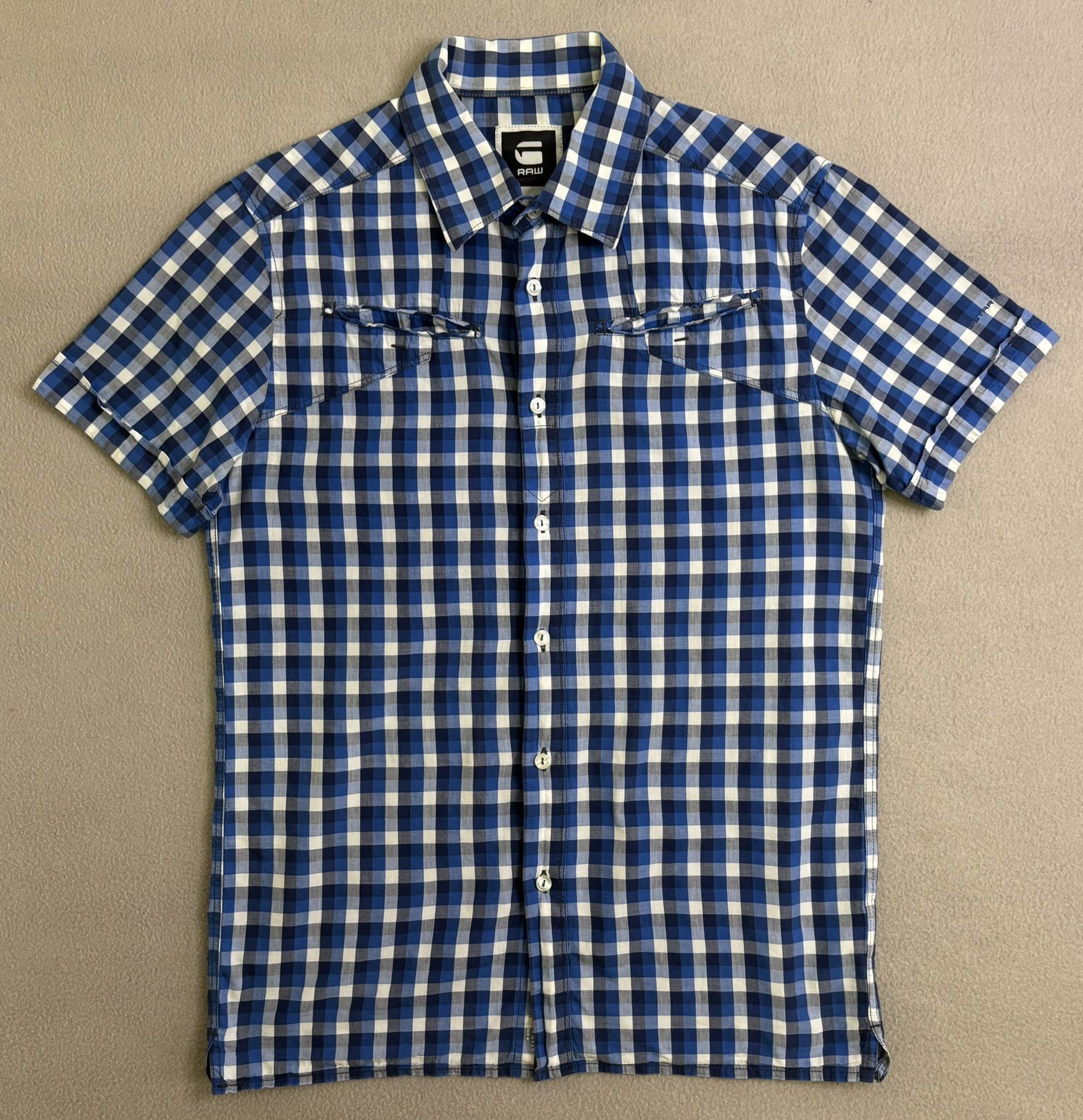 G-Star G Star Raw Shirt Medium blue white check Size US M / EU 48-50 / 2 - 5 Thumbnail