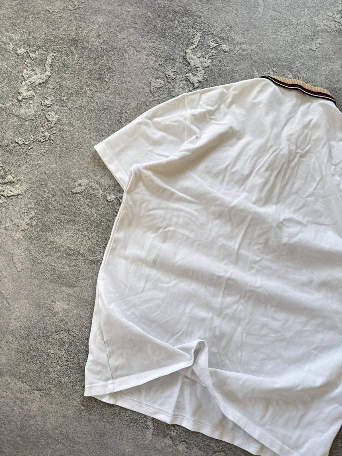 Burberry × Designer Burberry L white polo tee T-shirt old money Size US L / EU 52-54 / 3 - 17 Thumbnail