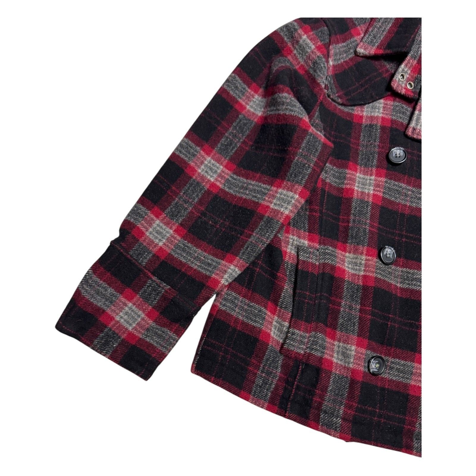 Woolrich Woolen Mills WOOLRICH Plaid Wool Business Casual PeaCoat Jacket Medium Size M / US 6-8 / IT 42-44 - 4 Thumbnail