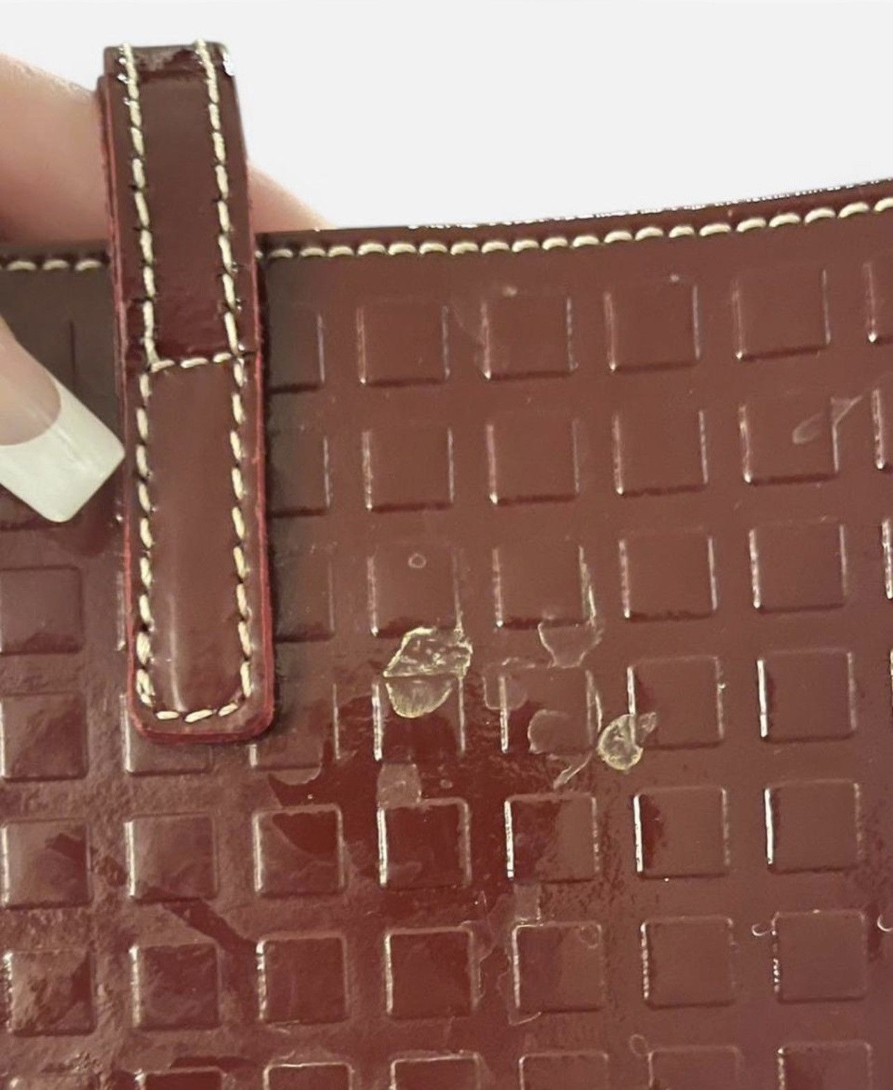 Vintage 80’s Red Faux Leather Bag Size ONE SIZE - 3 Thumbnail