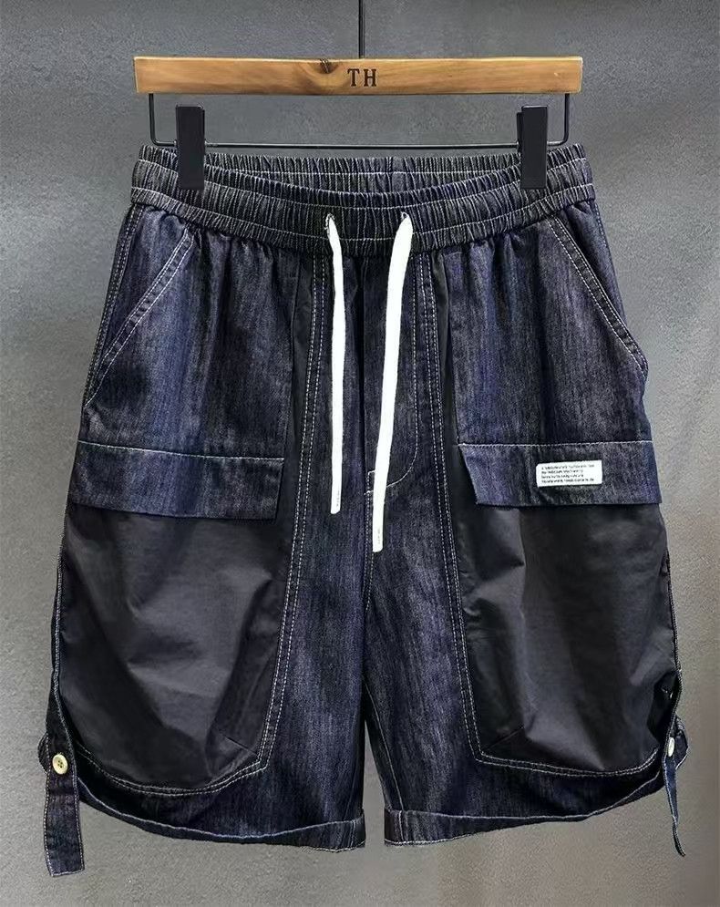 Vintage Denim & Woven Hybrid Cargo Shorts Size US 30 / EU 46 - 1 Thumbnail