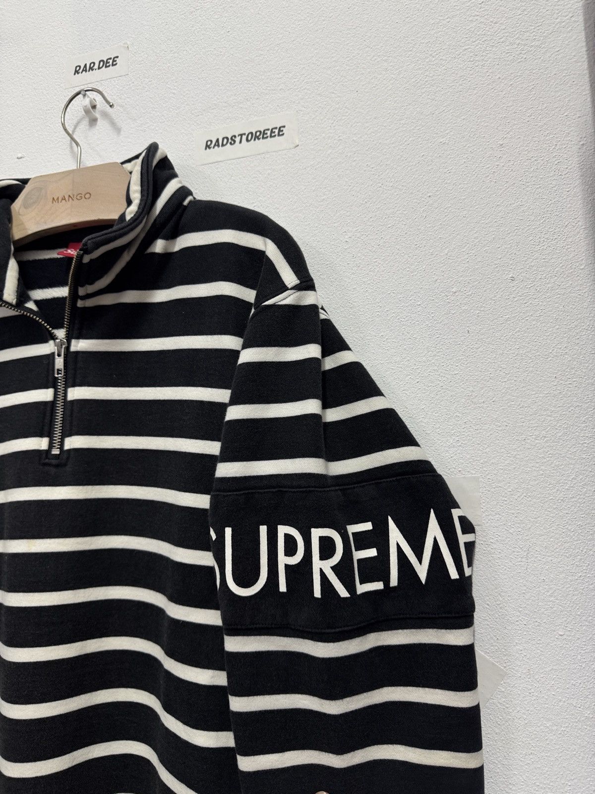 Supreme Supreme Stripe Halfzipper Sweatshirt Size US M / EU 48-50 / 2 - 5 Thumbnail