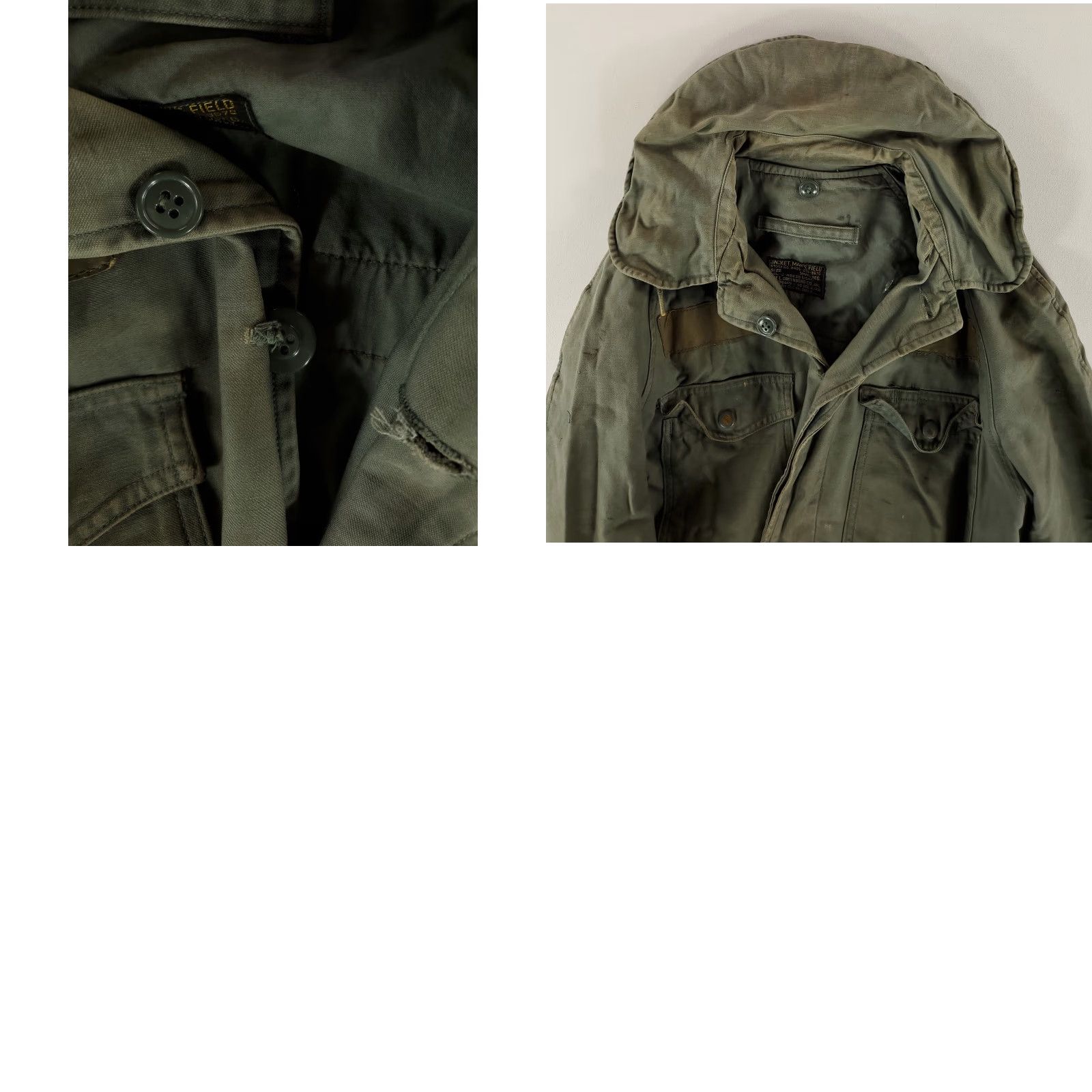 Vintage VINTAGE USAF Field Jacket Mil-J-4883B Hooded Distressed Mens Small Reg Green Jacket Size US S / EU 44-46 / 1 - 11 Thumbnail