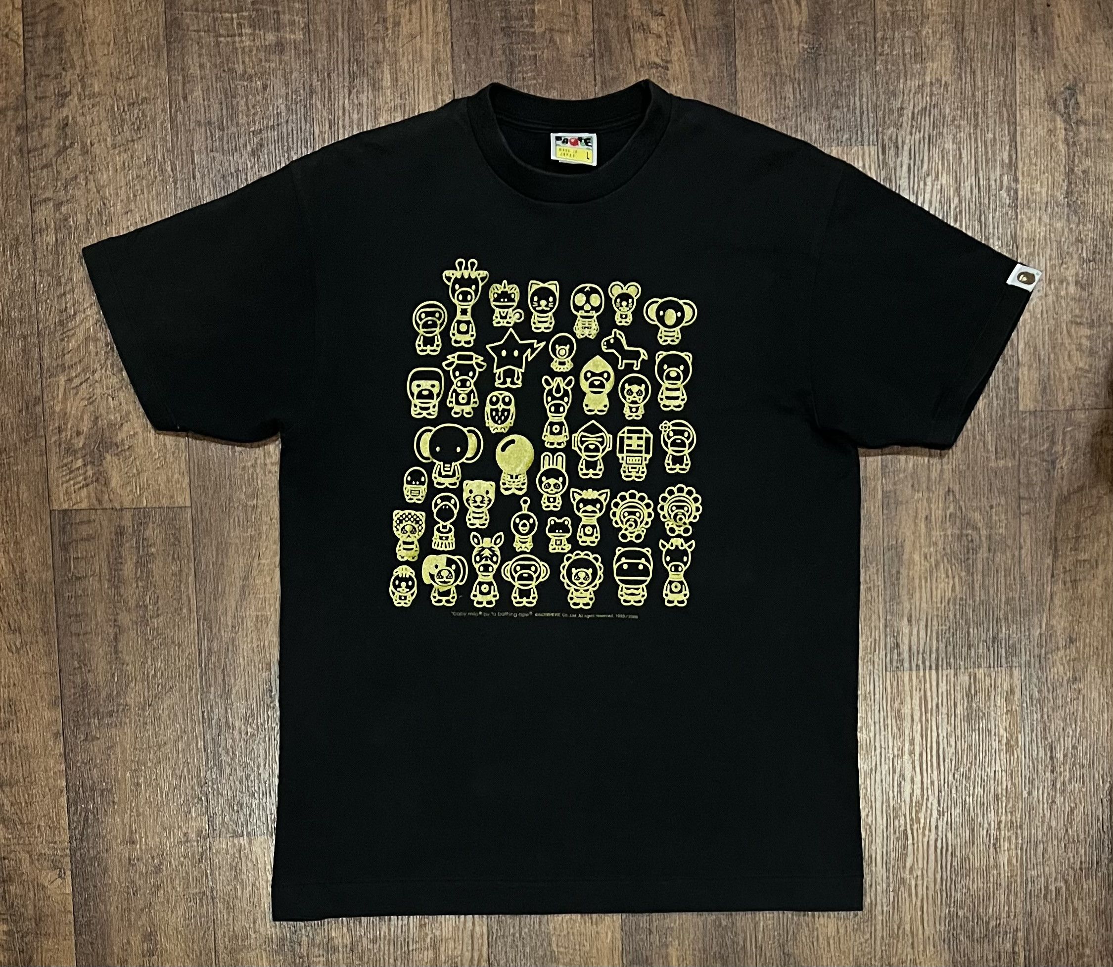 Bape Bape multi logo tee shirt Size US L / EU 52-54 / 3 - 1 Thumbnail