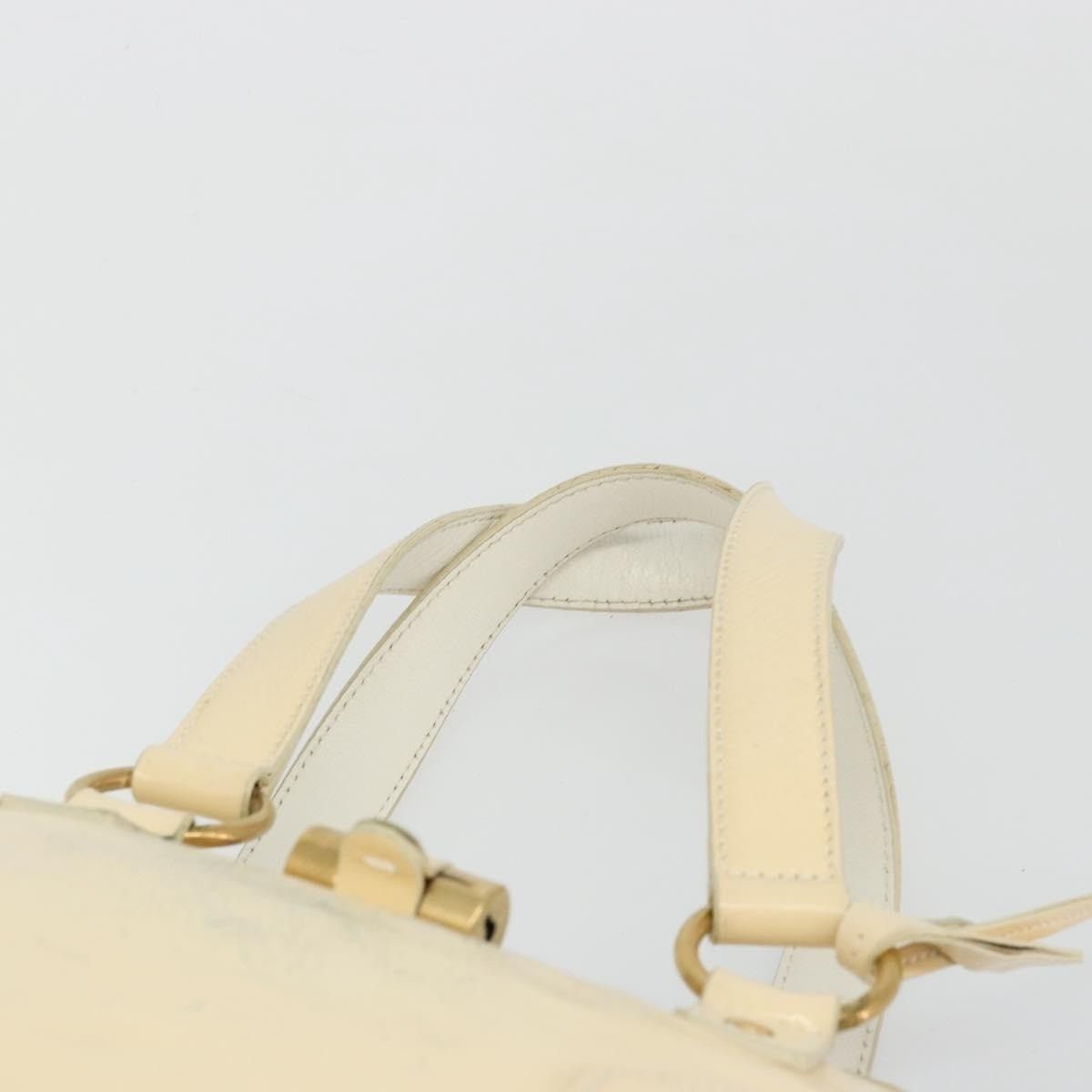 Saint Laurent Paris Saint Laurent Patent Leather Muse Toe Handbag Ivory Size ONE SIZE - 5 Thumbnail