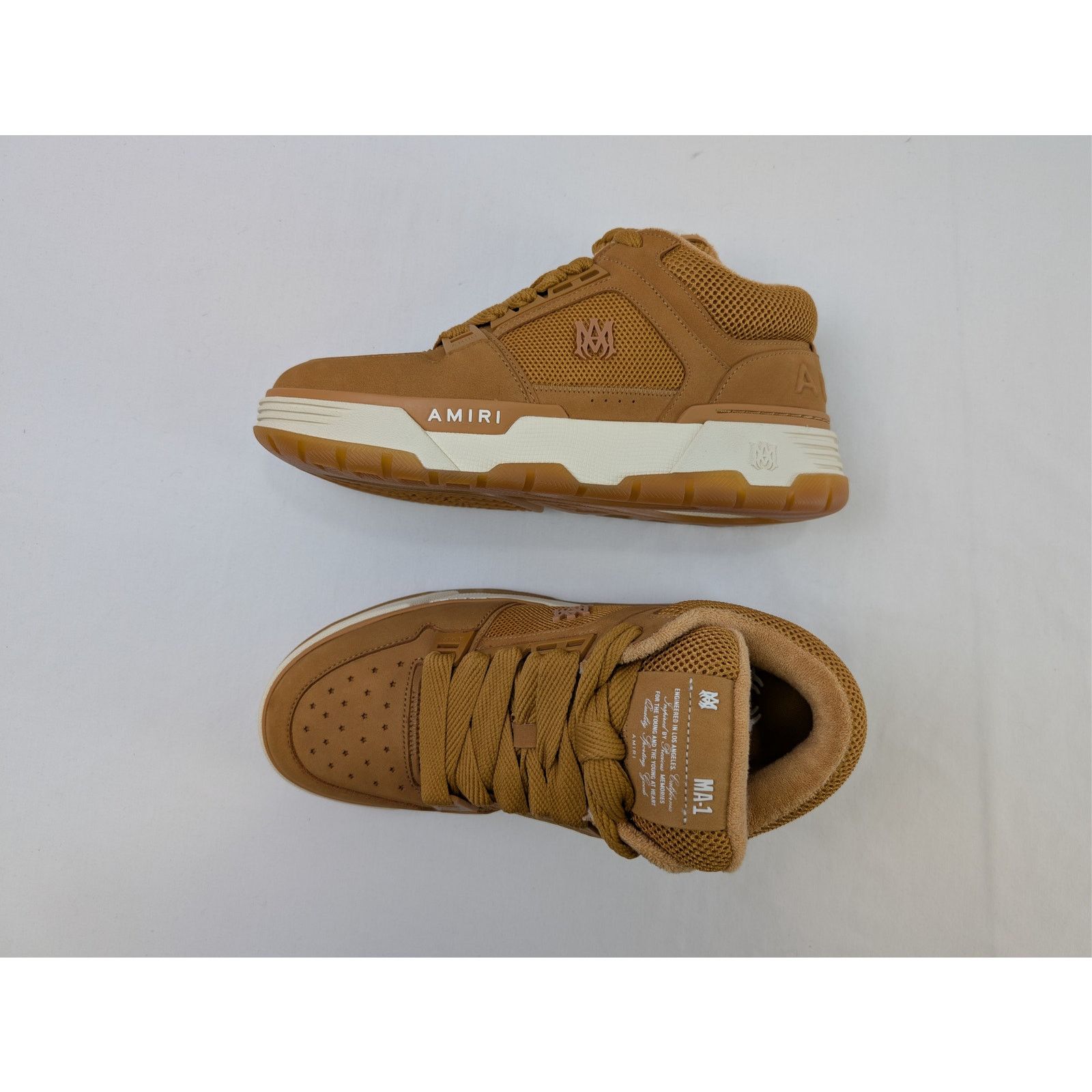 Amiri o1rshd1 Nubuck MA-1 Sneaker shoe in Wheat/Brown Size US 10 / EU 43 - 1 Thumbnail