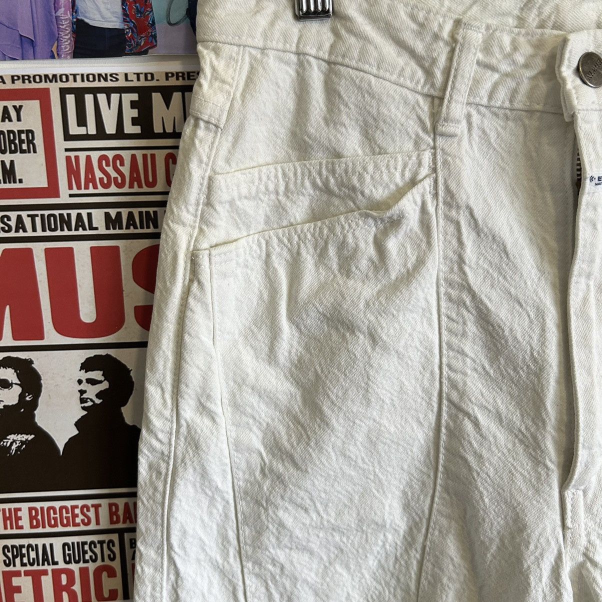 Edwin Vintage Edwin Rare Design White Denim Size US 29 - 5 Thumbnail