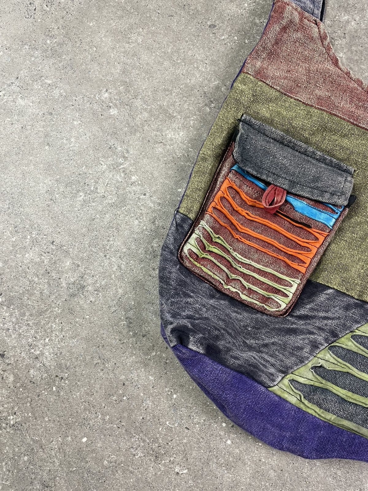 Vintage Vintage Shoulders Bag Avangard 90s Hippie Peace ☮️ Streetwear Size ONE SIZE - 3 Thumbnail