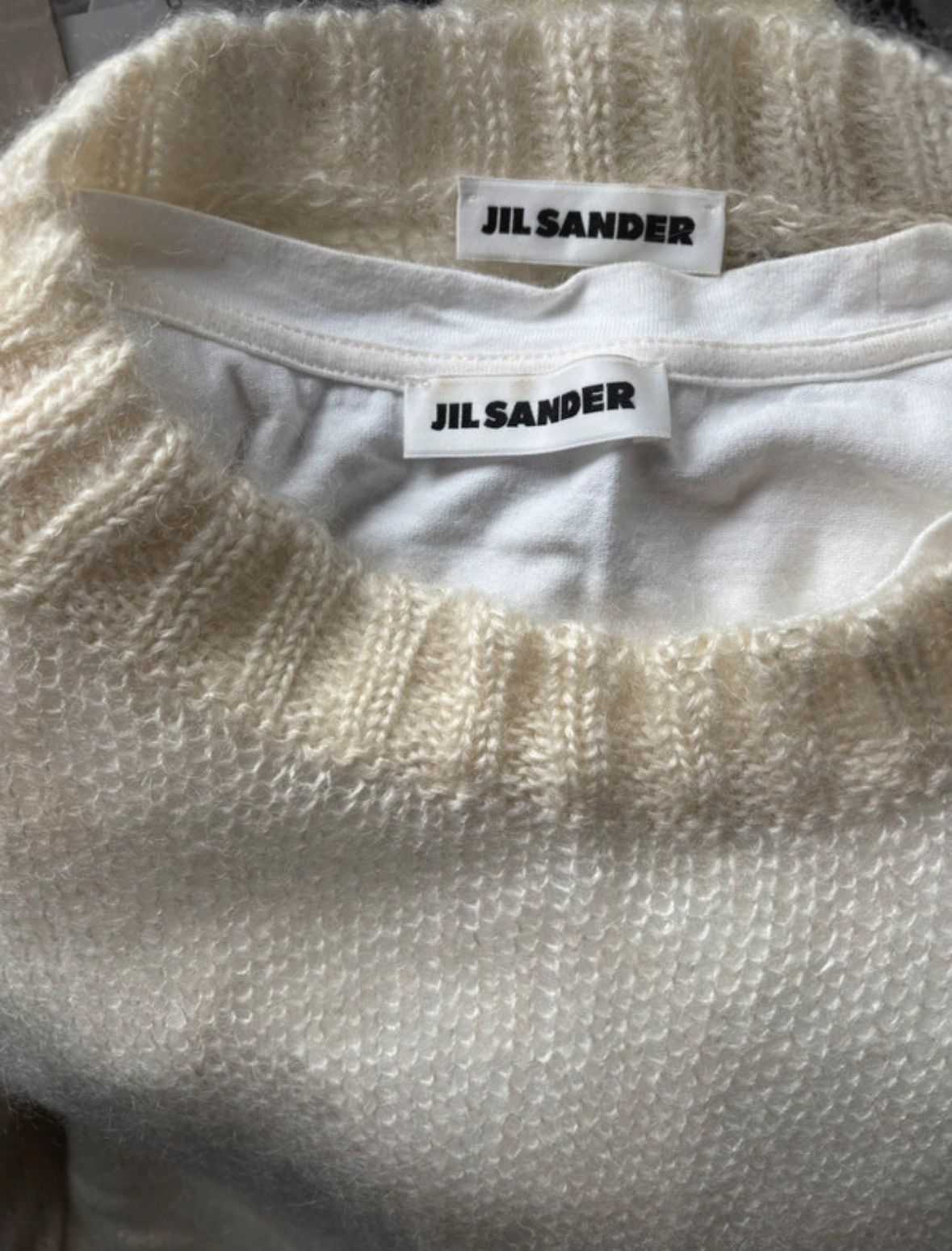 Jil Sander Jil Sander Crew Neck Mohair Blend Double-layered sweater Size US M / EU 48-50 / 2 - 6 Thumbnail