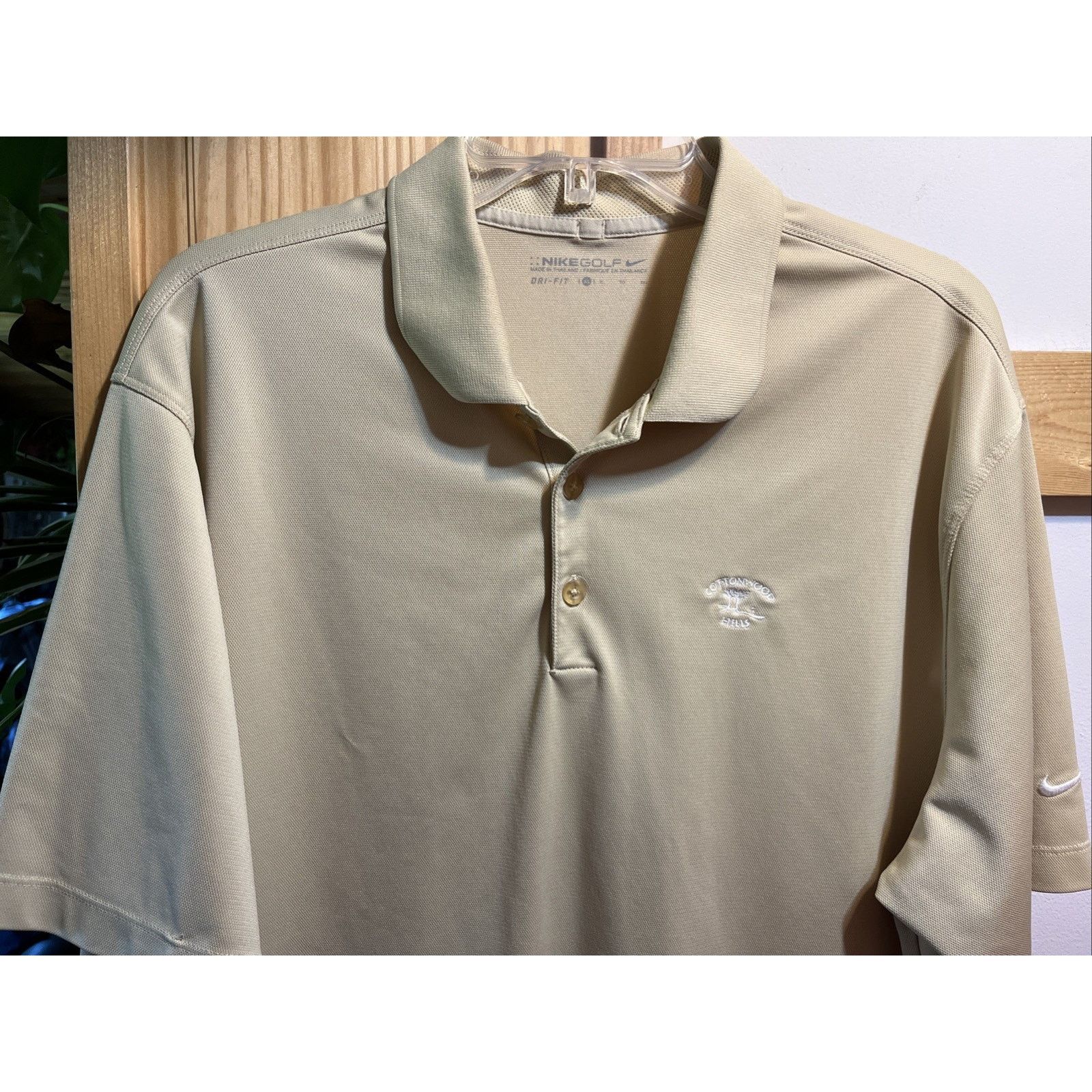 Nike Nike Golf Dri Fit Men XL Gold SS Button Polyester Polo Shirt Size US XL / EU 56 / 4 - 5 Thumbnail