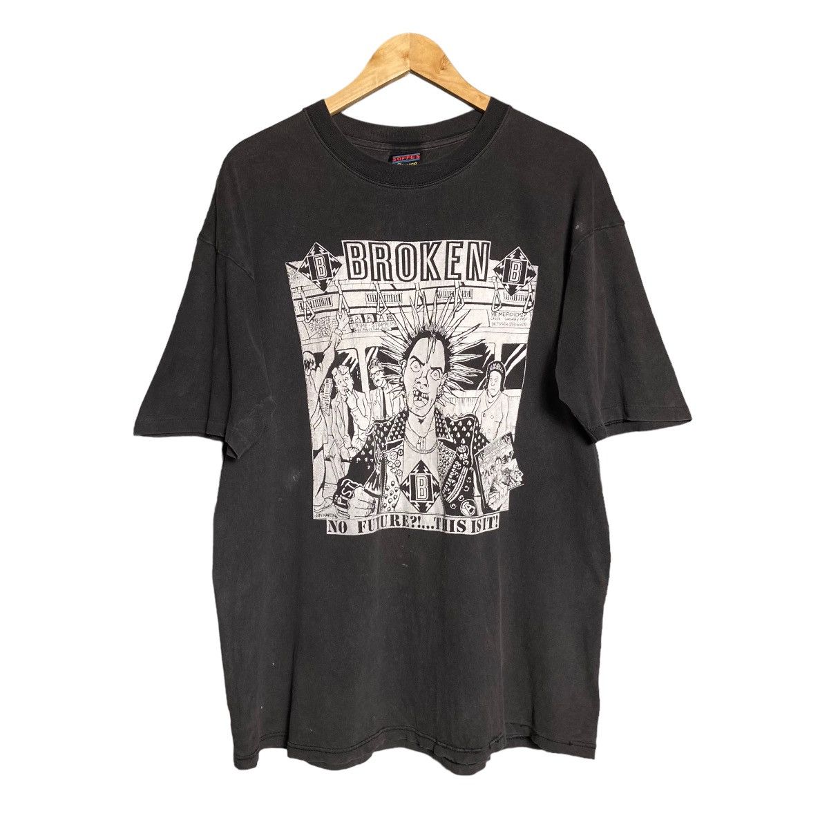 Band Tees Vintage 90s Broken by Jim Martin Art Hardcore Punk Band Tee Size US L / EU 52-54 / 3 - 1 Thumbnail