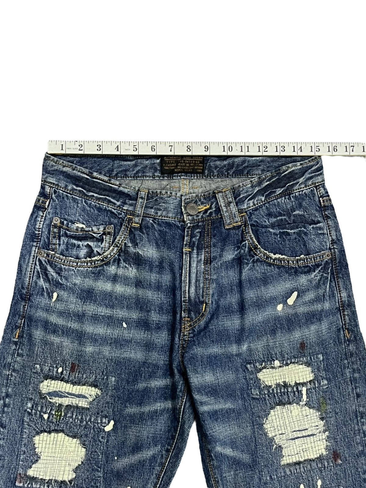 Sugar CUBE SUGAR "Union Made" Distressed Grunge Jeans Size 30" Size US 30 / EU 46 - 10 Thumbnail