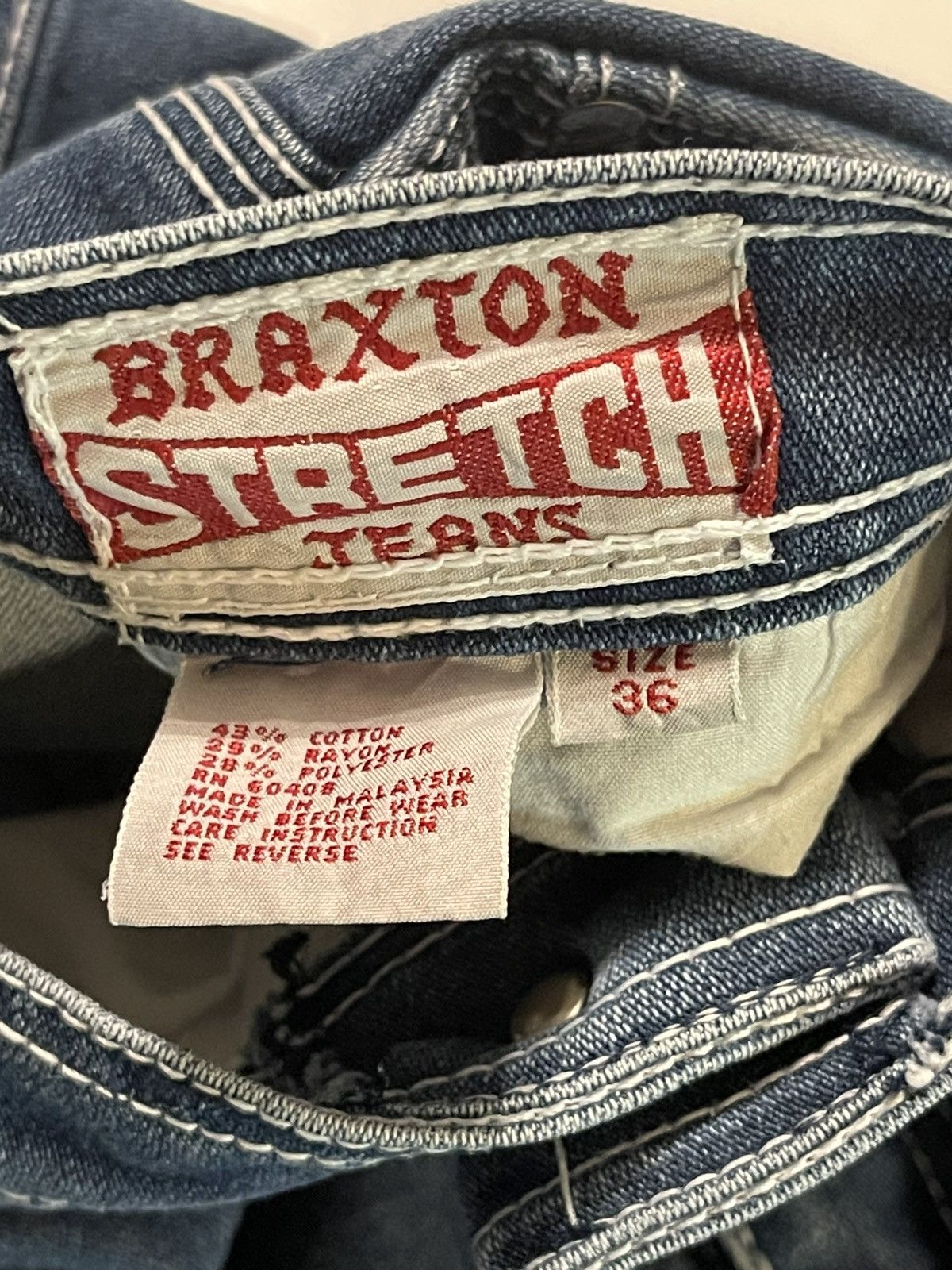 Other Braxton Vintage 80s Denim High Rise Straight Leg Jeans Pant Size US 36 / EU 52 - 11 Thumbnail