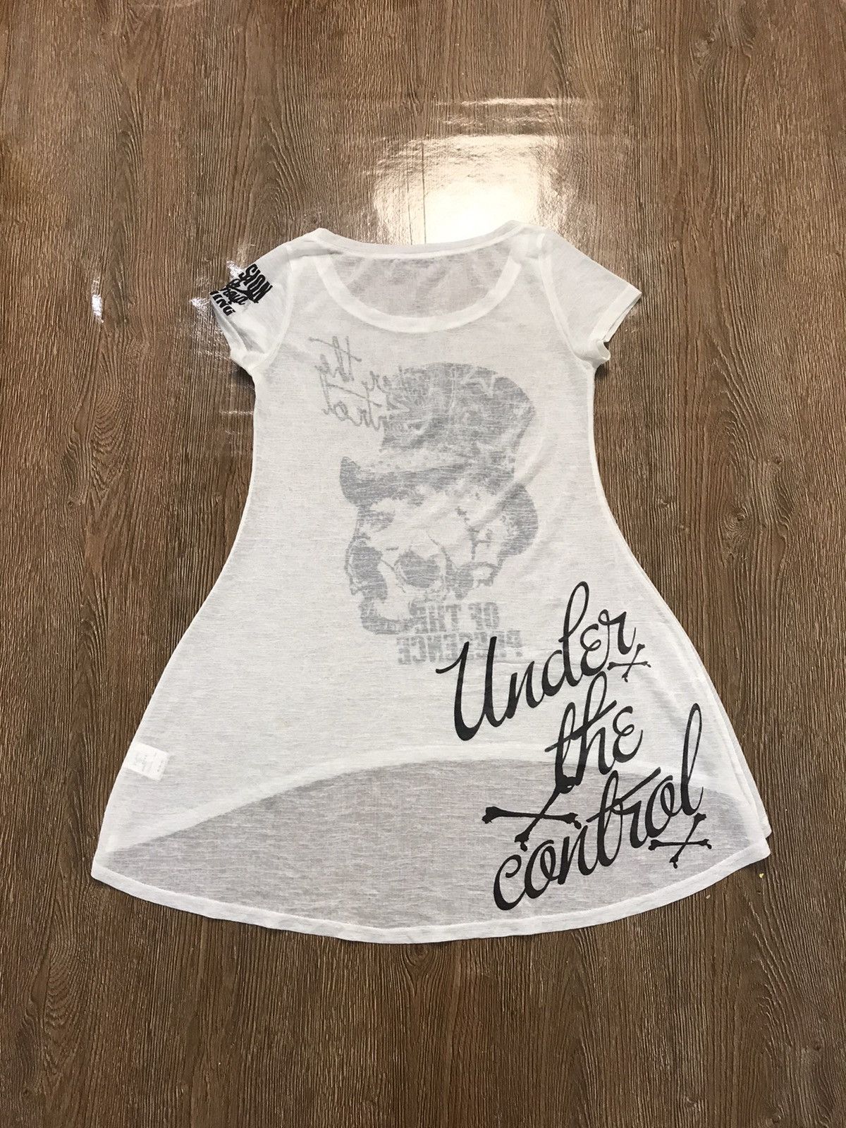 If Six Was Nine × KMRii × Le Grande Bleu (L.G.B.) Ghost Of Harlem White Skull Big Print Tshirt Size US XS / EU 42 / 0 - 8 Thumbnail
