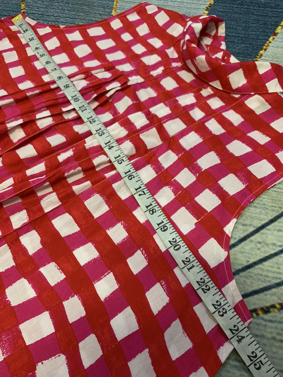 Marni × Uniqlo MARNI x UNIQLO Checkred Sleeveless Blouses Size 3XL / US 20-22 - 9 Thumbnail